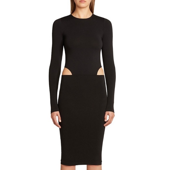 Amina Muaddi Dresses & Skirts - Amina Muaddi Black Cutout Midi Dress